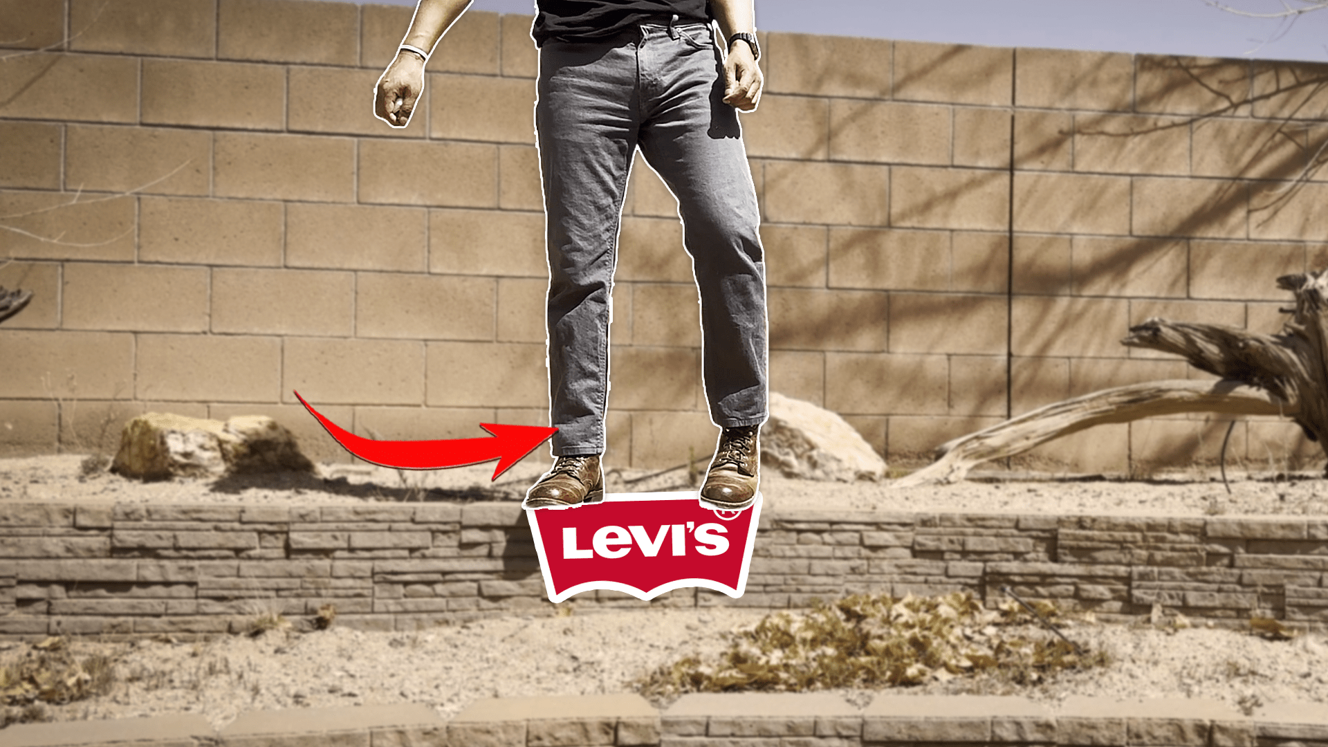 Wearing a pair of Levi's 541 athletic fit jeans with Iron Ranger boots