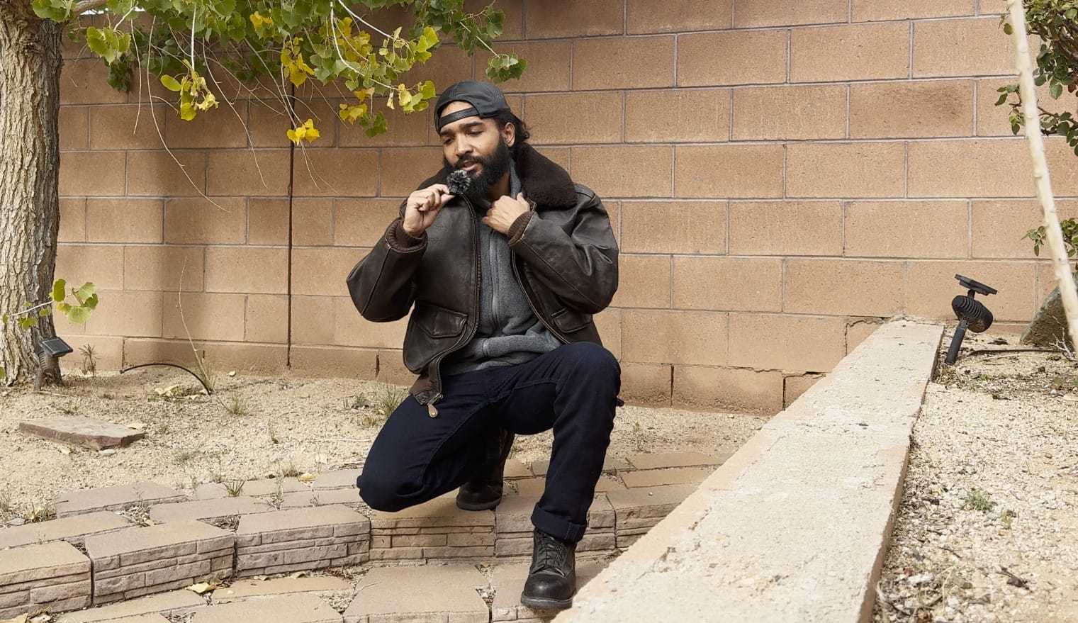 Layering the Venustas heated apparel with a Schott jacket