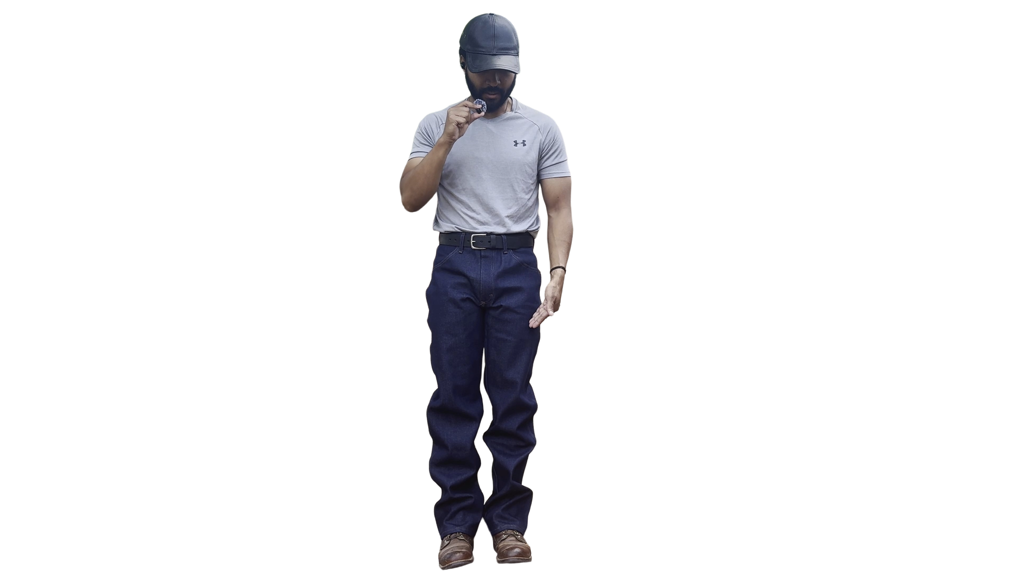 Wearing Rustler Regular Boot Cut Fit in size 32x32 on Body, Full Person
