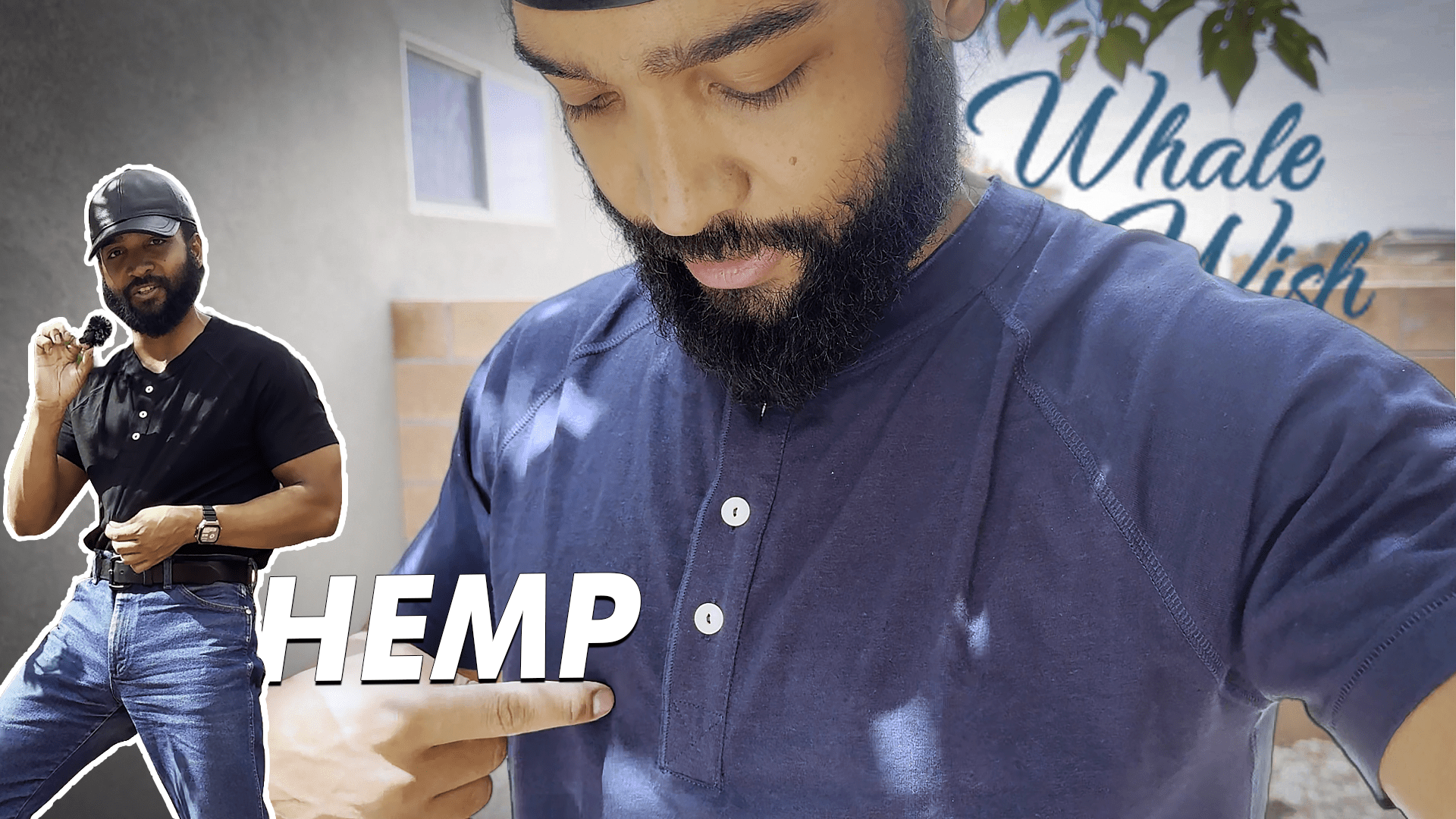 Wearing two different WhaleWish shirts made out of a cotton-hemp blend