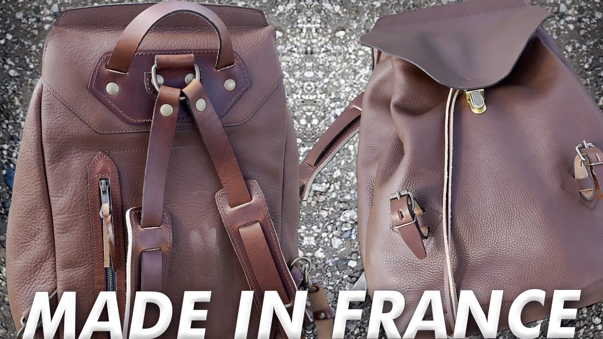 bleu de chauffe full-grain leather backpack The Bleu de Chauffe 