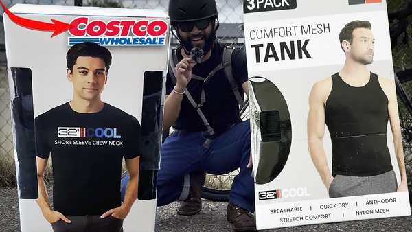 A 3-pack box of shirts and 3-pack box of tank tops from 32 Degrees