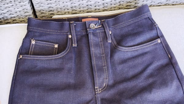 The Unbranded Brand 21oz Raw Selvedge Denim Top Block - Laying Flat